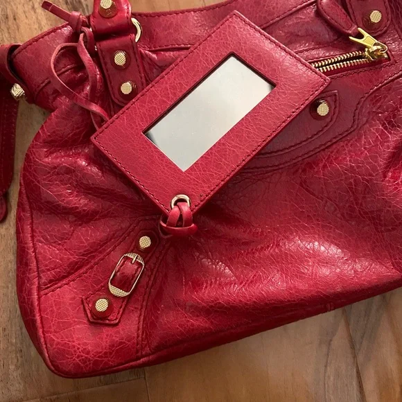 Balenciaga Town Crossbody Bag Red - Picture 9 of 9